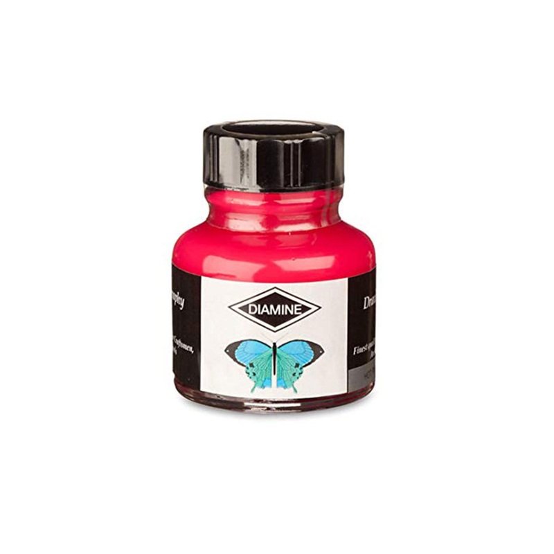 Diamine Calligraphy & Drawing Acrylic Ink Bottle, Hot Pink – 30ml