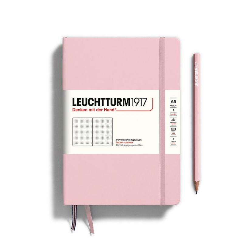 LEUCHTTURM1917 Hardcover Notebook Medium A5 Dotted  – Powder Pink