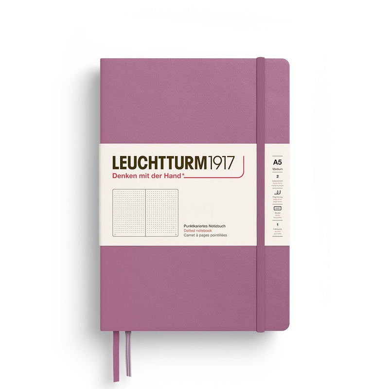 LEUCHTTURM1917 Notebook HC Medium (A5), 251 p, Dotted – Dusty Rose