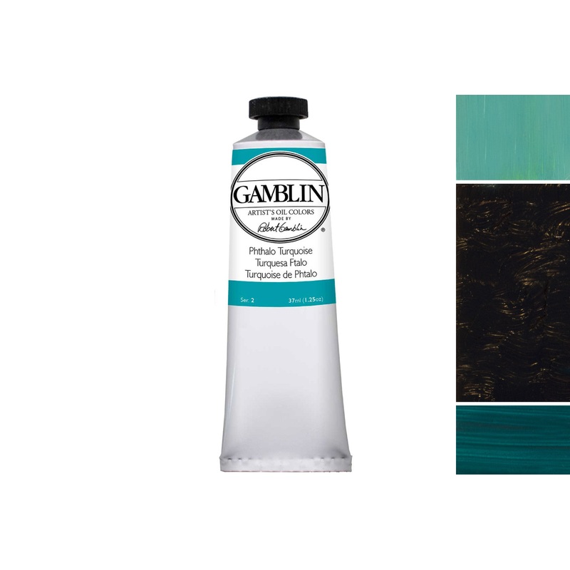 Gamblin Artist’s Oil Colors, Phthalo Turquoise 37 mL tube