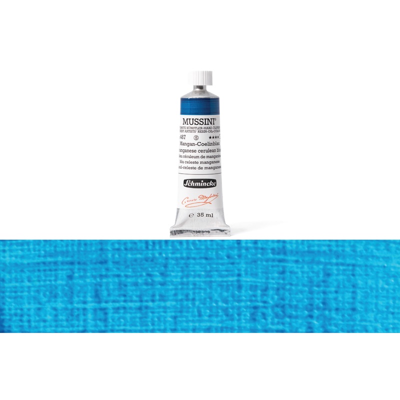 Mussini Oil Colors, 35 mL, #487 Manganese Cerulean Blue