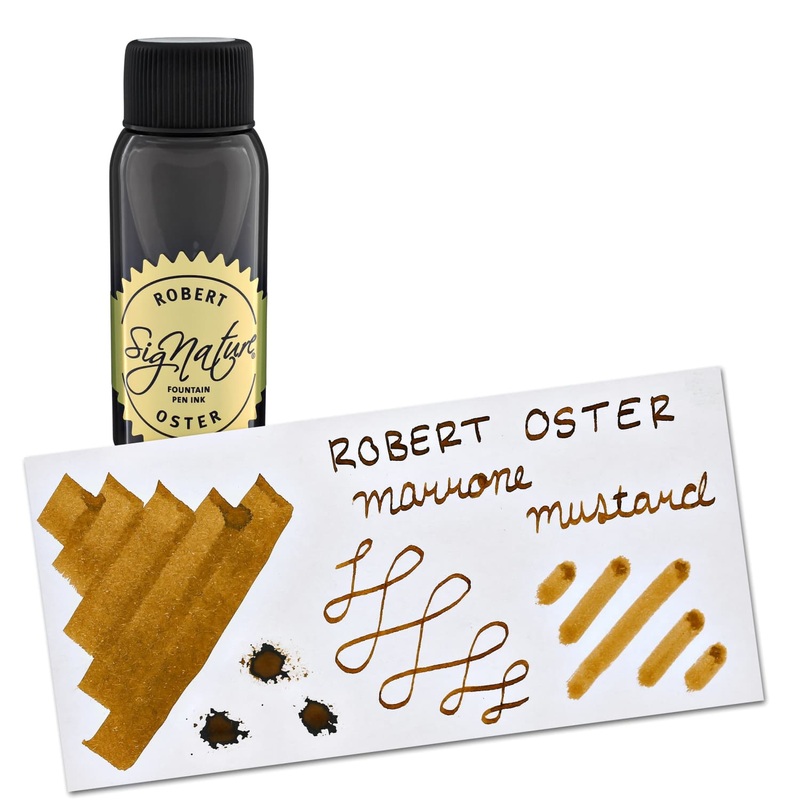 Robert Oster Bottled Ink in Marrone Mustard Brown – 50 mL