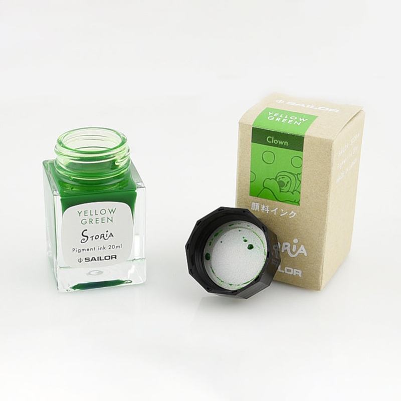 Sailor Storia Pigment Ink – Yellow Green Clown