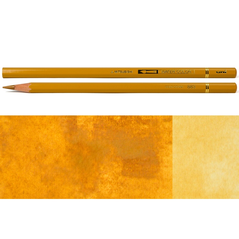 Uni Watercolor Pencils, #883 Gold Ochre