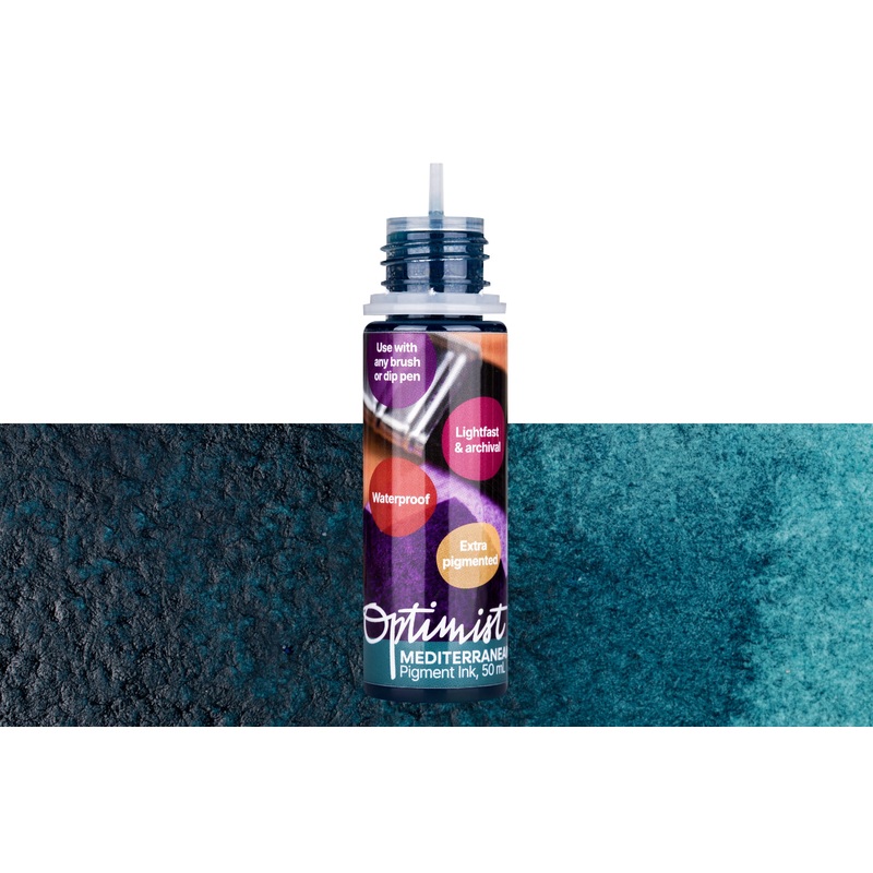 Optimist Pigment Ink, #200 Mediterranean, 50 mL Precision Bottle
