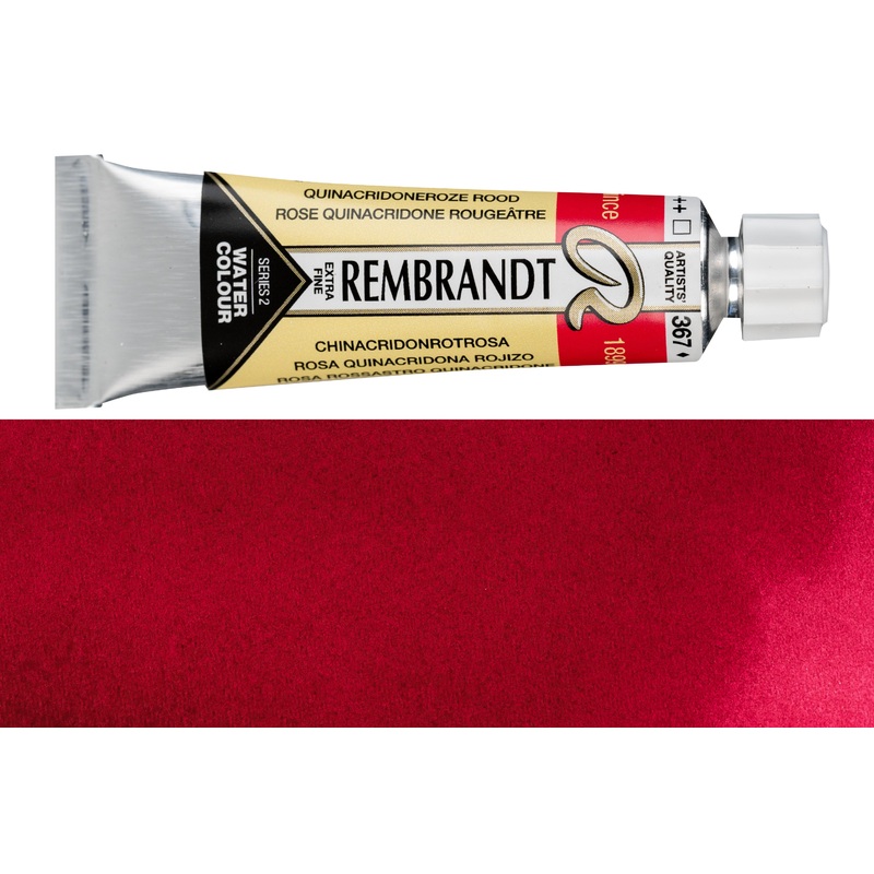 Rembrandt Watercolor, 10 mL, #367 Quinacridone Rose Reddish