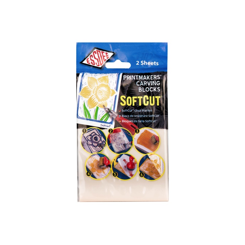 Softcut Printmakers’ Carving Blocks 4″ x 6″ (Pack of 2)