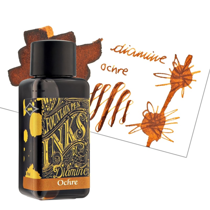 Diamine Bottled Ink in Ochre Brown 80ml