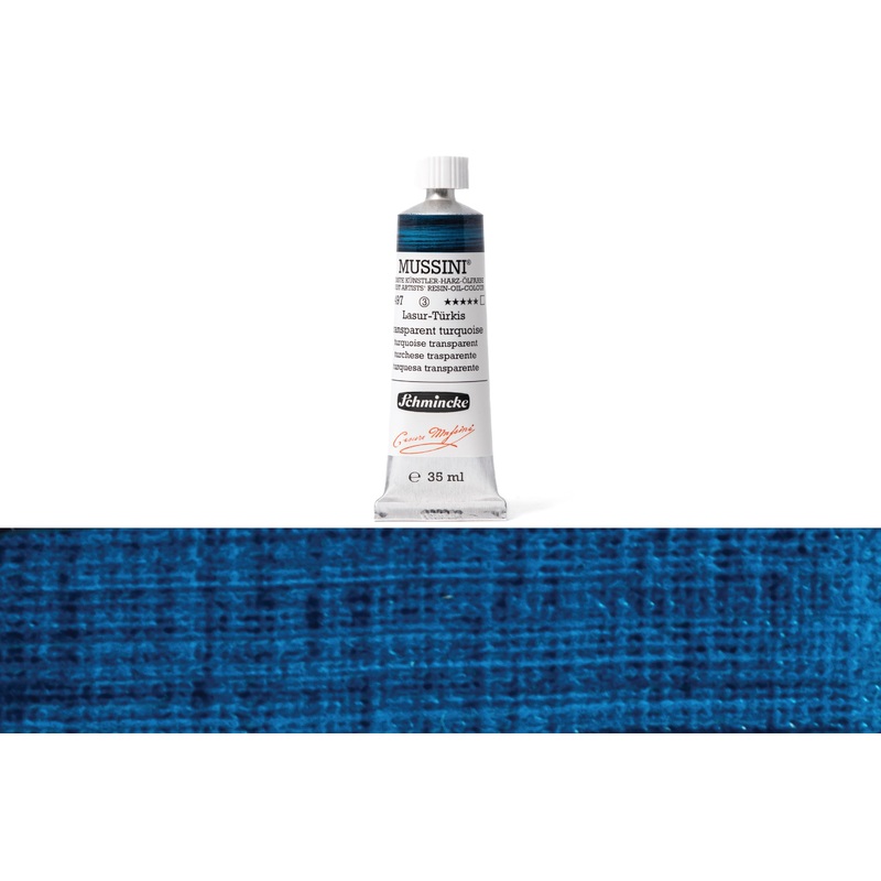 Mussini Oil Colors, 35 mL, #497 Transparent Turquoise