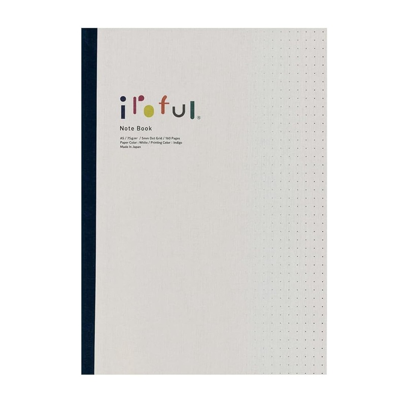 Sakae TP Iroful Softcover Notebook, A5, White, 160pages, 75gsm, Dotted