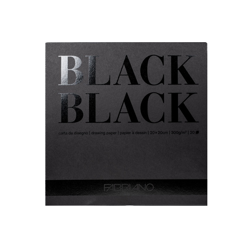 BLACK BLACK Drawing Paper Pad 8″ x 8″