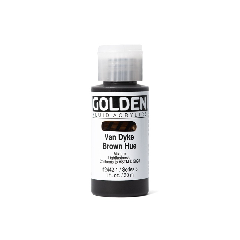 Golden Fluid Acrylics, Van Dyke Brown Hue