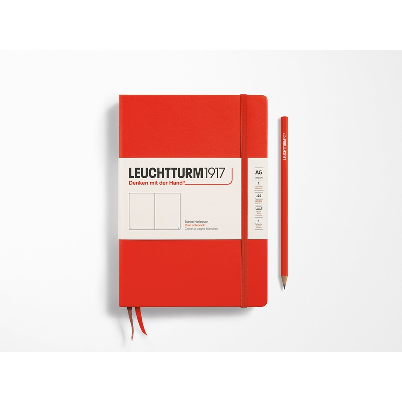 Leuchtturm 1917 Hardcover Notebook – Lobster A5 Medium Plain
