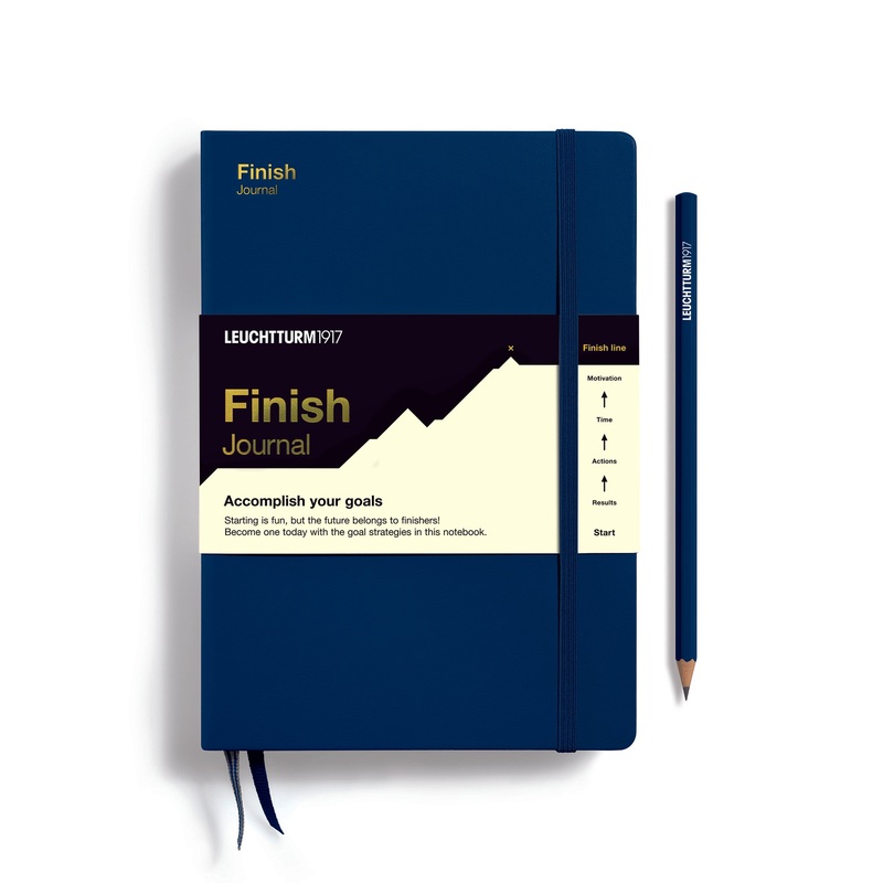 LEUCHTTURM1917 Finish Journal Medium (A5), Hardcover – Navy Blue