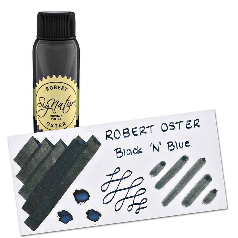 Robert Oster Shake N Shimmy Bottled Ink in Black’N”Blue – 50 mL