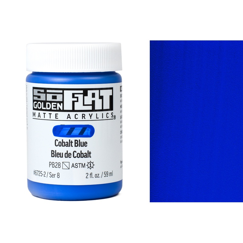 Golden SoFlat Matte Acrylics, Cobalt Blue