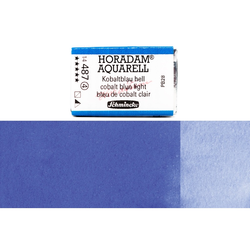 Horadam Watercolor Full Pan, #487 Cobalt Blue Light