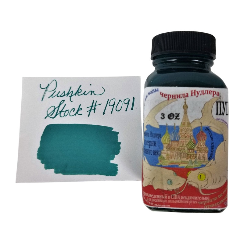 Noodler’s 19091 Pushkin Ink Bottle, Green – 88ml