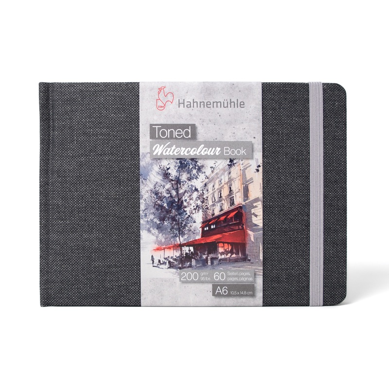 Toned Watercolor Book, Grey A6 (4.1″ x 5.8″)