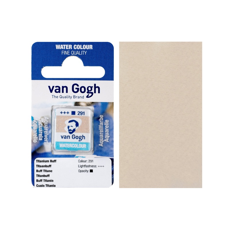 Van Gogh Watercolor Half Pan, #291 Titanium Buff