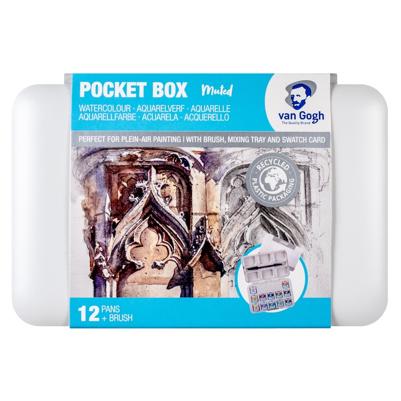 Van Gogh Watercolor, Muted Colors Set of 12