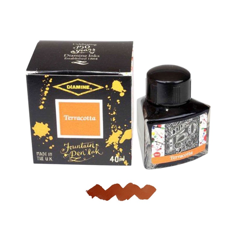 Diamine 150th Anniversary Ink Bottle, Terracotta – 40ml