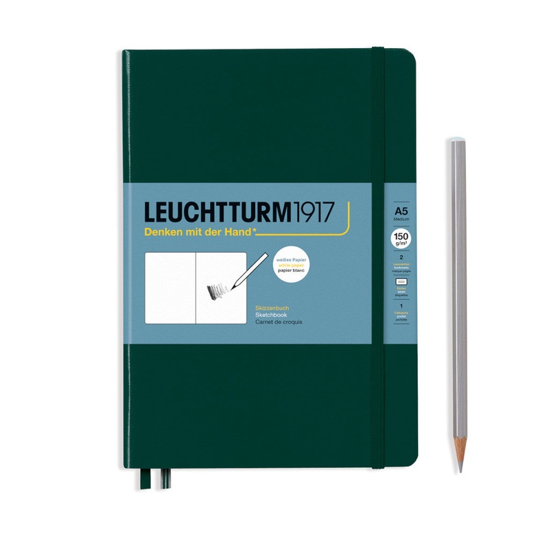 Leuchtturm1917 Sketchbook Medium (A5) – Forest Green