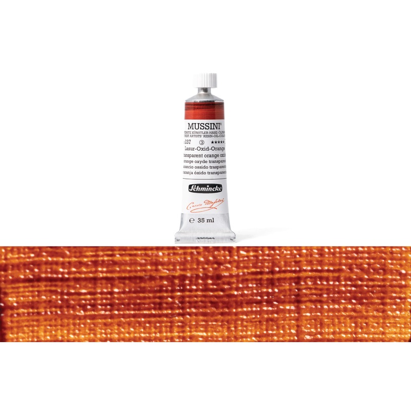 Mussini Oil Colors, 35 mL, #237 Transparent Orange Oxide