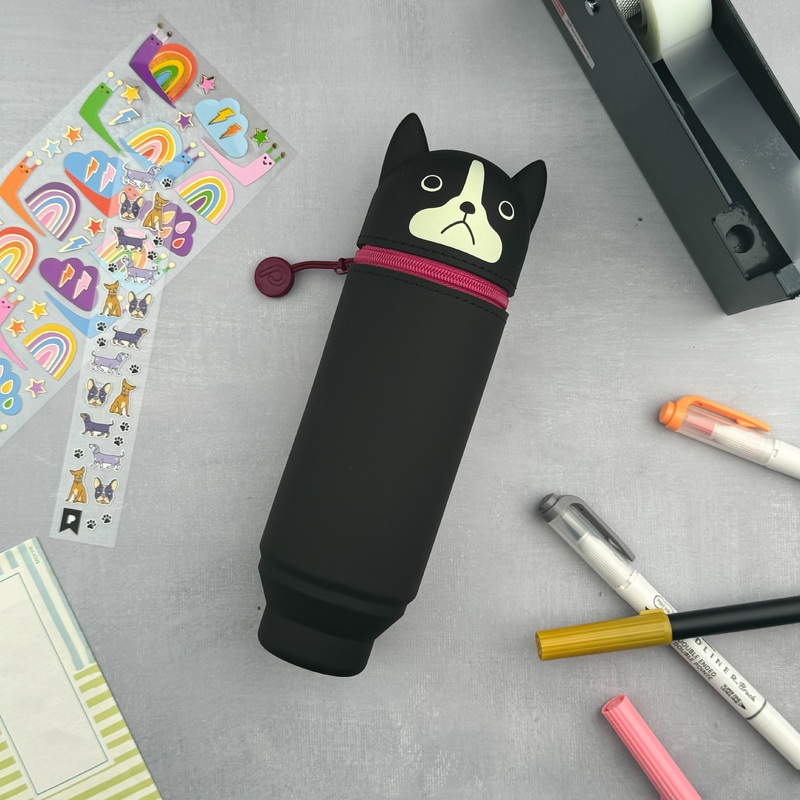 PuniLabo Stand Up Pen Case – Boston Terrier