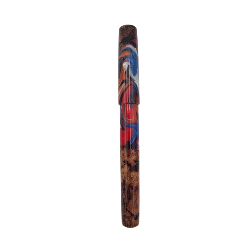 Red/Blue Spalted Big Leaf Maple Wood