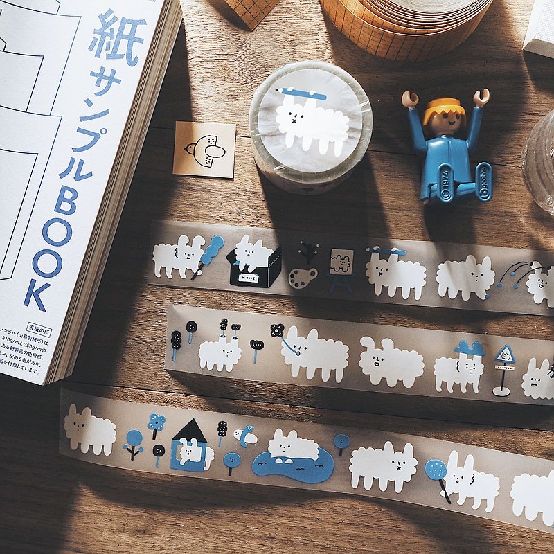 Yohand Studio Matte PET Tape – A Bunch of Fluffy Cloud Dogs