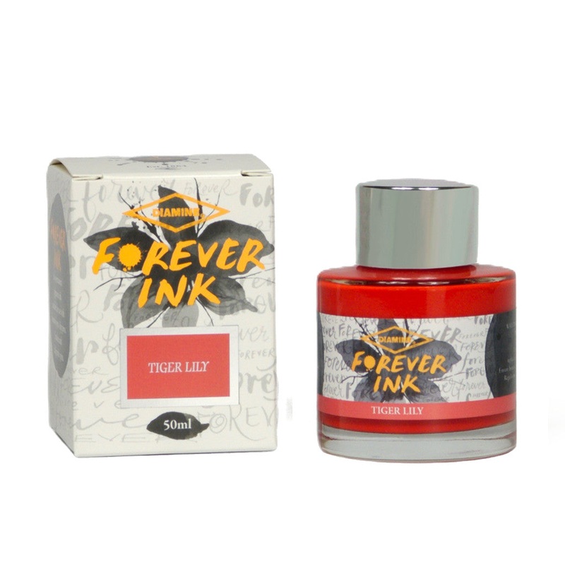 Diamine Forever Ink Fountain Pen Ink – Tiger Lily 50ml