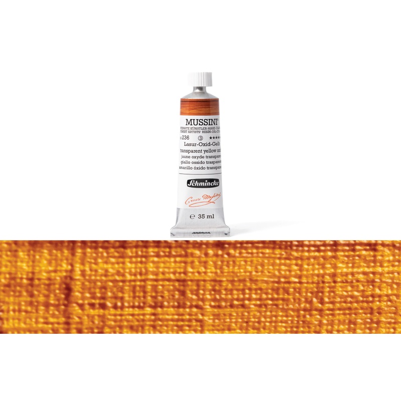 Mussini Oil Colors, 35 mL, #236 Transparent Yellow Oxide