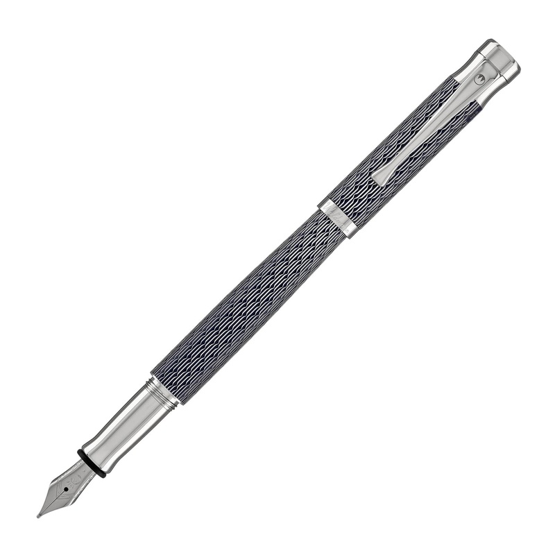 Waldmann Tango Imagination Fountain Pen in Sapphire Stainless Steel Medium