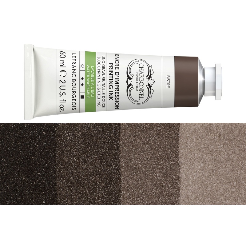 Water-Washable Oil-Based Printmaking Ink, Bistre