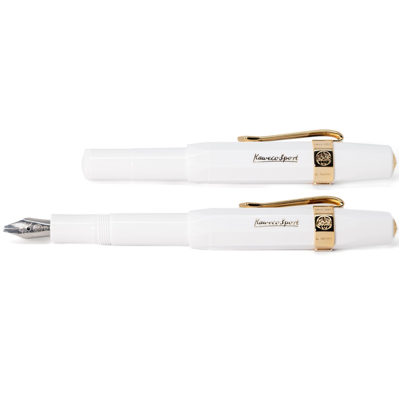 Classic Sport Calligraphy Pen, White Kaweco 1.1 mm Stub Nib
