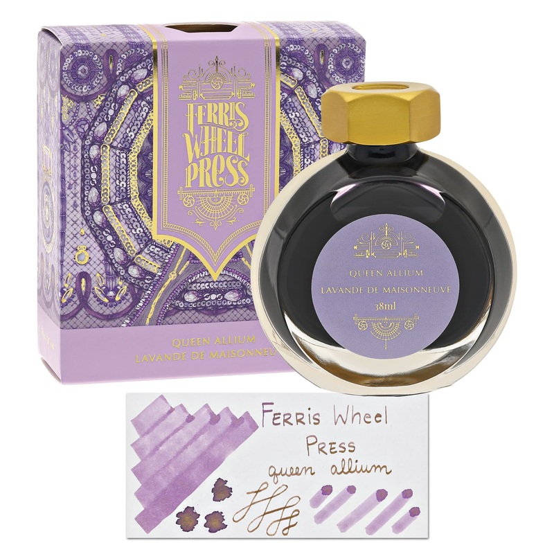 Ferris Wheel Press Bottled Ink in Queen Allium Shimmer – 38 mL