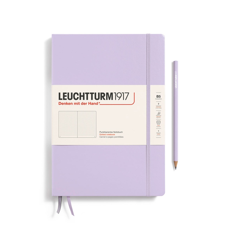Leuchtturm1917 Notebook Composition Softcover (B5), Dotted – Lilac