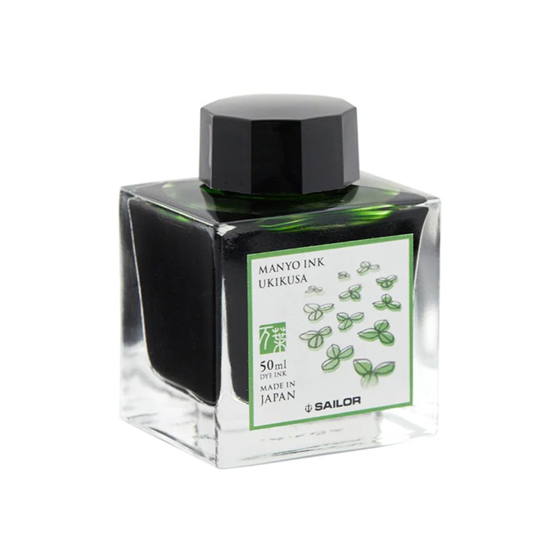 Sailor Manyo Ukikusa Ink Bottle, Green – 50ml