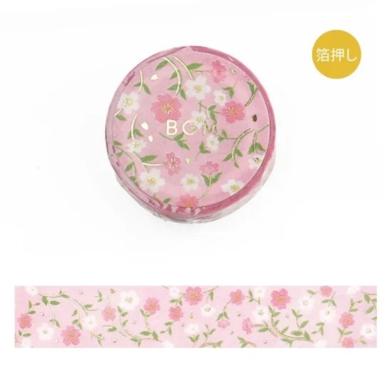BGM Foil Stamping Masking Tape: Flower Pattern – Sakura