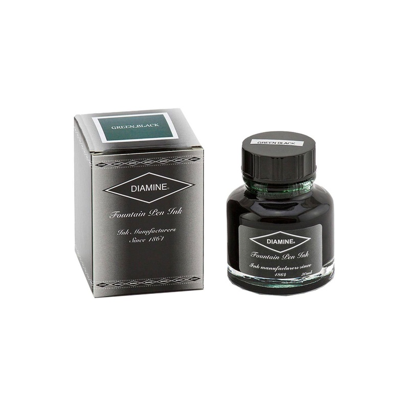 Diamine Green/Black Ink Bottle – 30ml