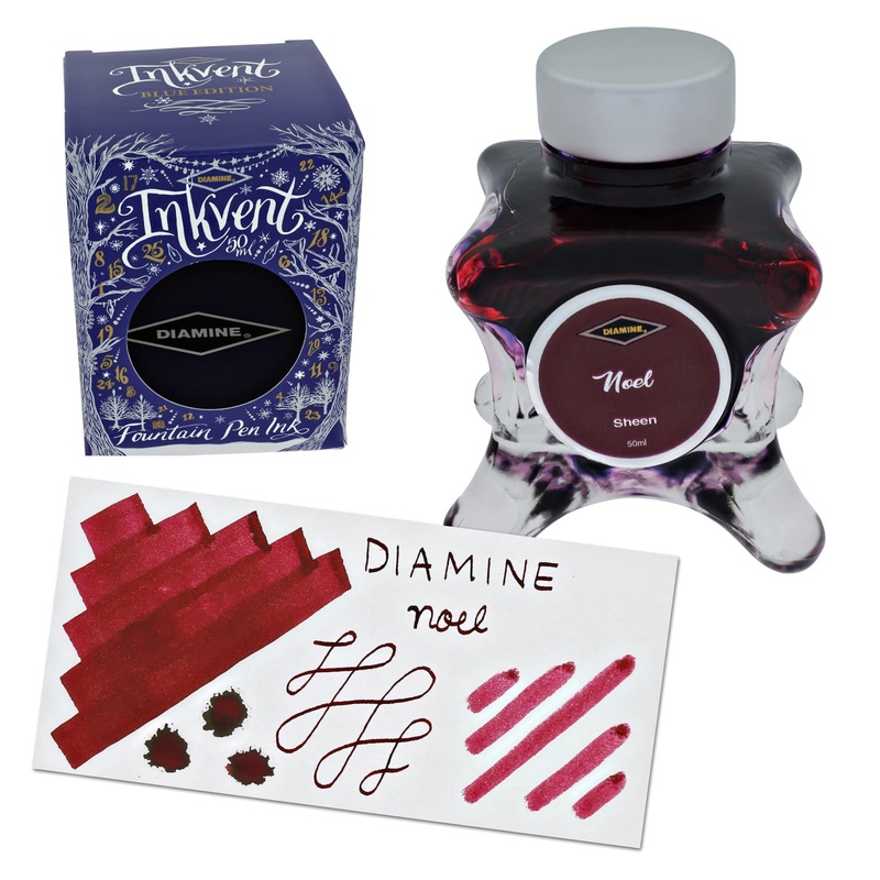 Diamine Inkvent Blue Edition Sheen Bottled Ink in Noel – 50 mL