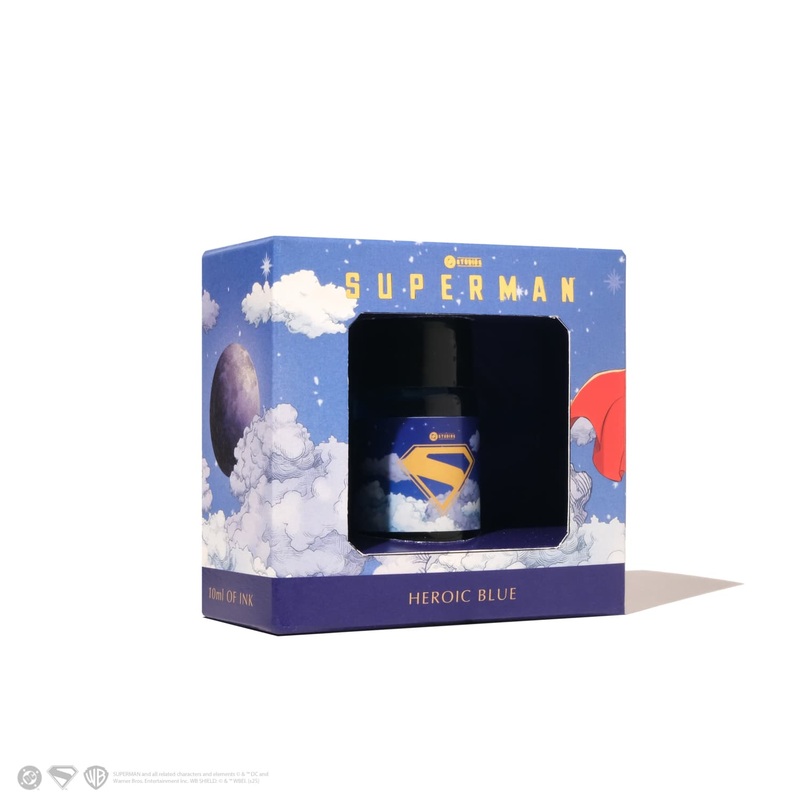 Ferris Wheel Press Superman Themed Bottled Ink in Heroic Blue  – 10 mL