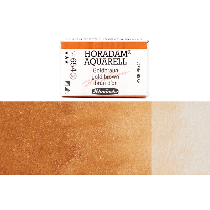 Horadam Watercolor Full Pan, #654 Gold Brown