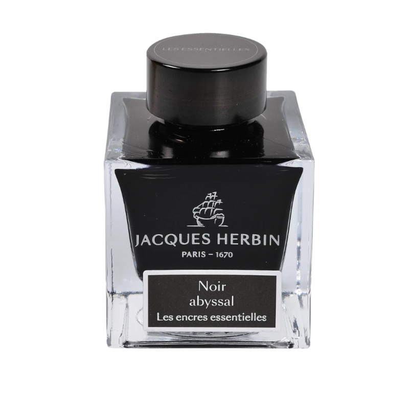 J. Herbin 50 mL Bottled Ink – Noir Abyssal