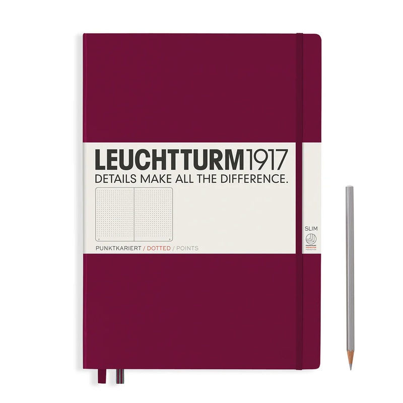 LEUCHTTURM1917 Master Slim (A4+) Hardcover Notebook – Port Red