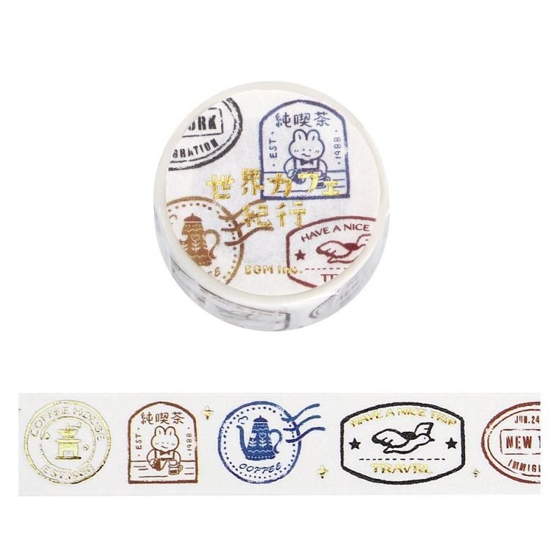 BGM Washi Tape – World Caf Travel – Stamp