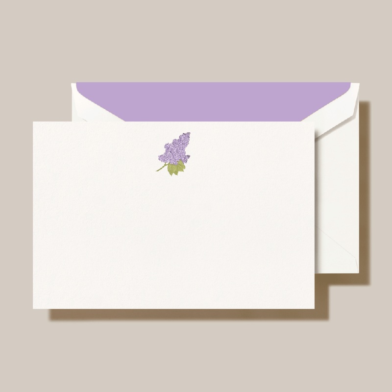 Crane Lilac Note Stationery