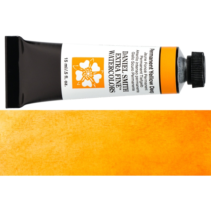 Daniel Smith Extra Fine Watercolor, 15 mL, Permanent Yellow Deep