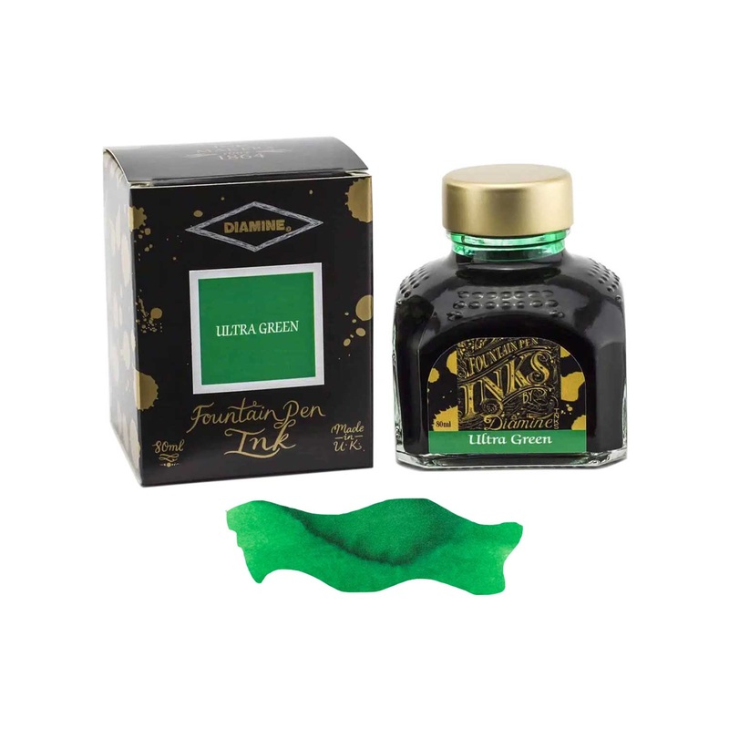 Diamine Ultra Green Ink Bottle – 80ml